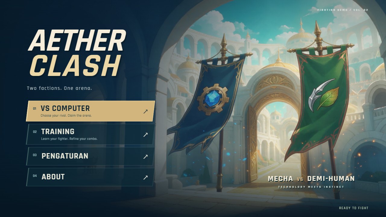 AETHER CLASH main menu